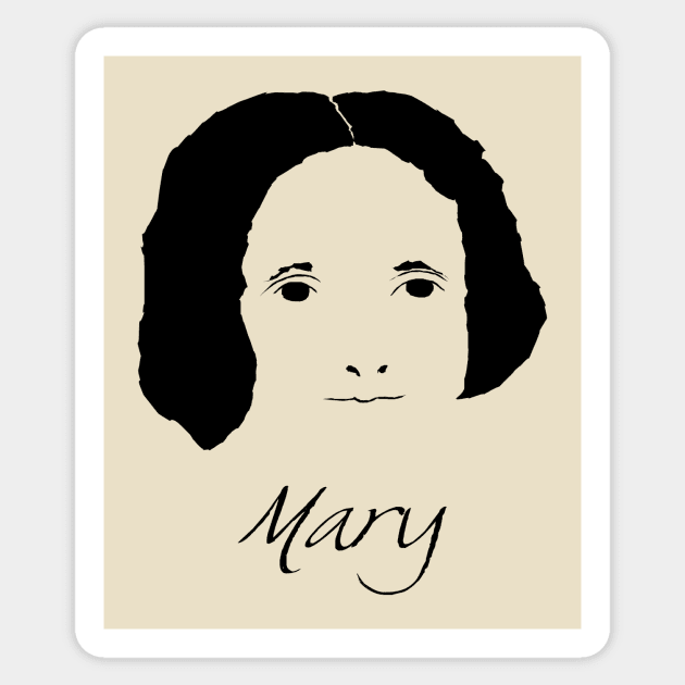 Mary Shelly Sticker by PoetandChef